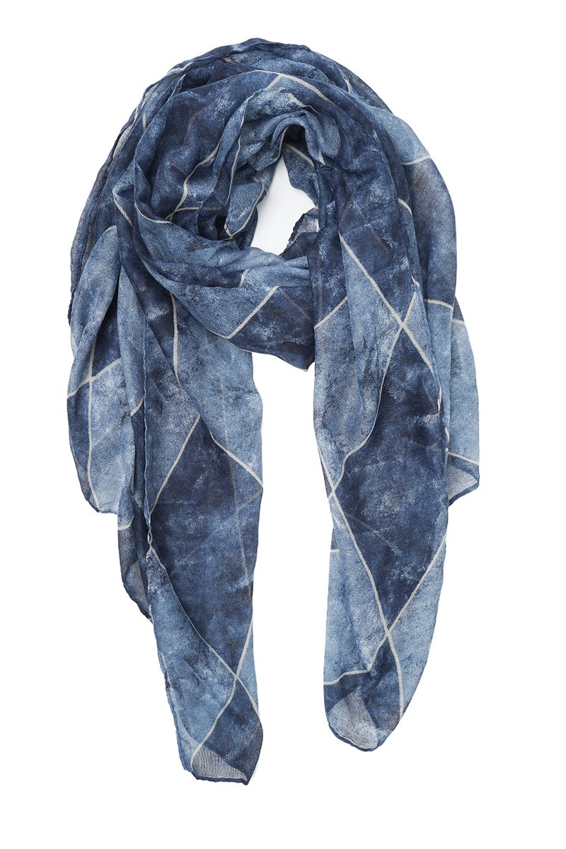 YOUR SMILE Ladies/Women's Lightweight Floral Print/Solid Color mixture Shawl Scarf For Spring Summer season (105) - Image 1