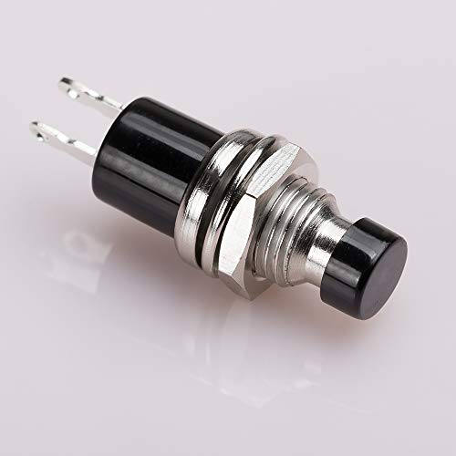 Clyxgs Momentary Push Button Switch，SPST Normal Closed NC Switch 2 Pin Mini Micro 1A 250V AC Black+Red Cap 30 PCS - Image 5
