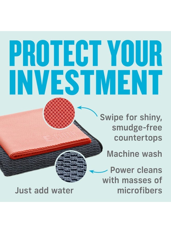e-cloth E-Cloth 5-pc Kitchen Bundle, Microfiber Cleaning Cloths Set with Dish Scrubber, Ideal Spotless Cleaner for Granite, Marble, Kitchen, Sink, Dish and Stainless Steel Pot and Pans, 100 Wash Promise - Image 3