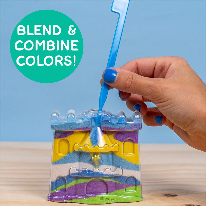 Made By Me Create Your Own Underwater Sand Art, Includes 6 Ocean-Themed Bottles, 8 Sand Colors, Glitter, & Funnel, Great Staycation or Group Activity, Party Idea, DIY Sand Art For Kids Ages 6, 7, 8, 9 - Image 5