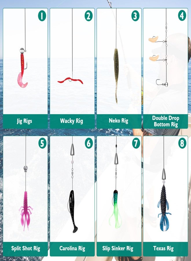 FONMANG 126-Pieces Fishing Lures Fishing Tackle Kit - Fishing Gear with VIBs/Frogs/Minnows/Soft Baits/Hooks & Weights,Fishing kit Tackle Box with Tackle Included, Fishing Lures for Freshwater and Saltwater - Image 4