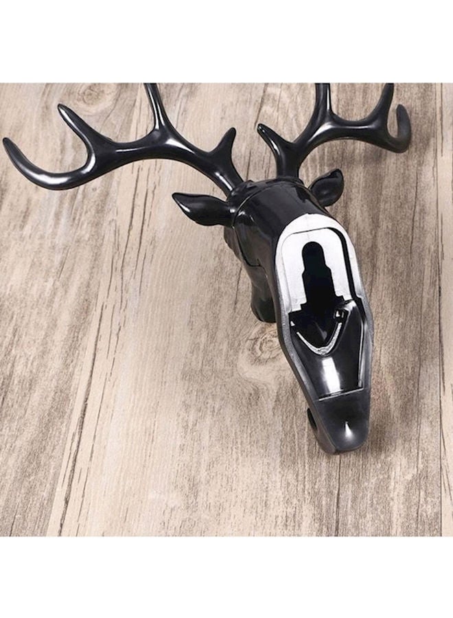 NIBEMINENT Multipurpose Deer Antlers Wall Hook Black 18.5x17x9.5centimeter - Image 3