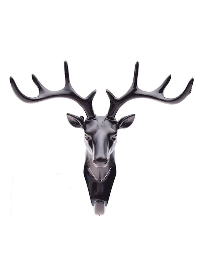 NIBEMINENT Multipurpose Deer Antlers Wall Hook Black 18.5x17x9.5centimeter - Image 5