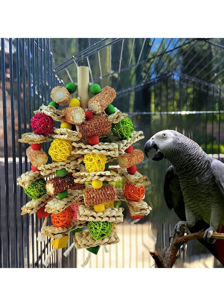 Parrot nibble toy corn wood colorful bird supplies utensils bird toys - Image 4