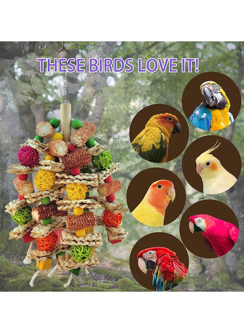 Parrot nibble toy corn wood colorful bird supplies utensils bird toys - Image 5