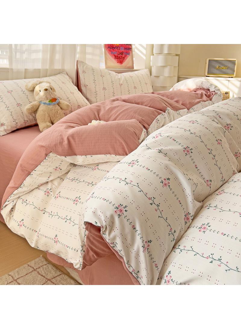 Bluejw طقم ملاءات سرير وغطاء لحاف من القطن الخالص قابل للغسل - Image 1