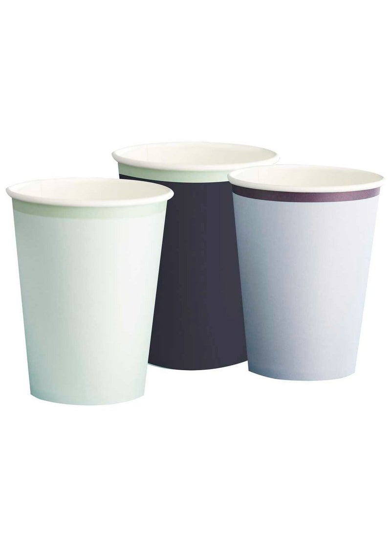 Ginger Ray Eco Paper Cups - Mixed Pack - Blue - Image 3