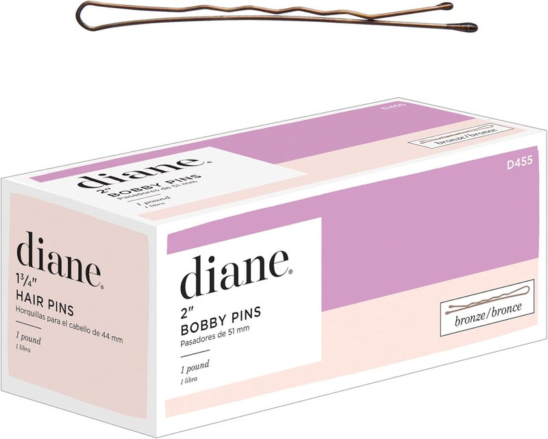 Diane 2-Inch Bronze Bobby Pins - 1 Pound Pack for Secure Hair Styling - Image 1