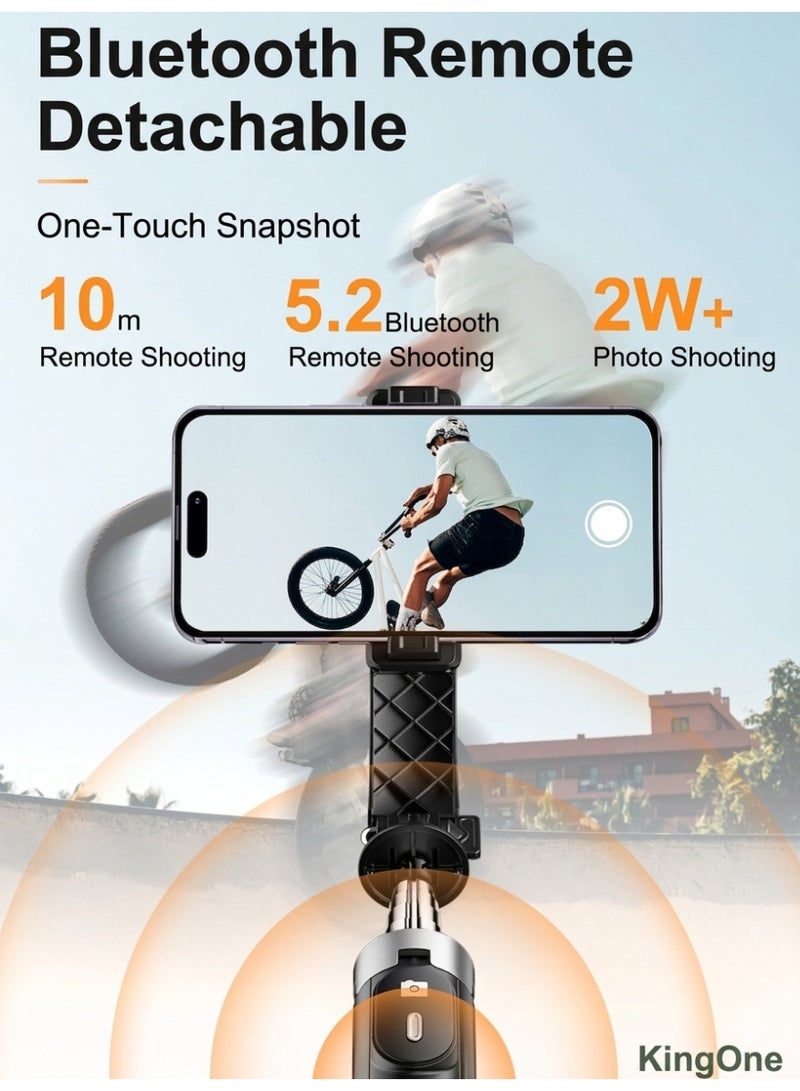 Kingone Selfie Stick, Industry Ultra Mini, Quad Stable Model, Smartphone Stand, Increased Stability, Compatible with iPhone and Android Phones, Tripod, Compact, Lightweight, Ultra-Premium Design, Selfie Stick - Image 5
