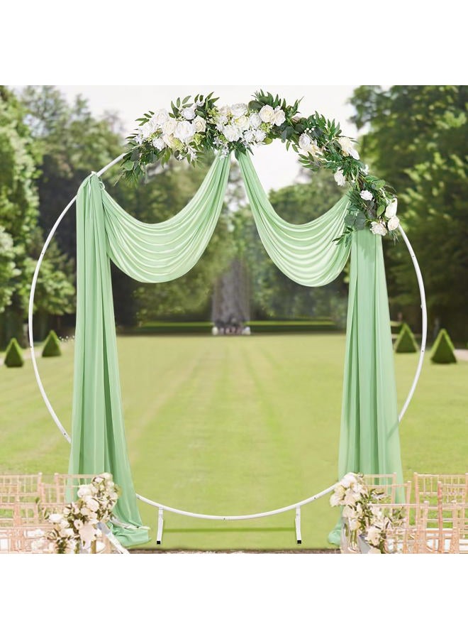 SoarDream Sage Green Wedding Arch Drapes 2 Panels 6 Yards Sheer Backdrop Curtains for Parties Ceiling Wedding Arch Ceremony Draping Fabric Decor - Image 3