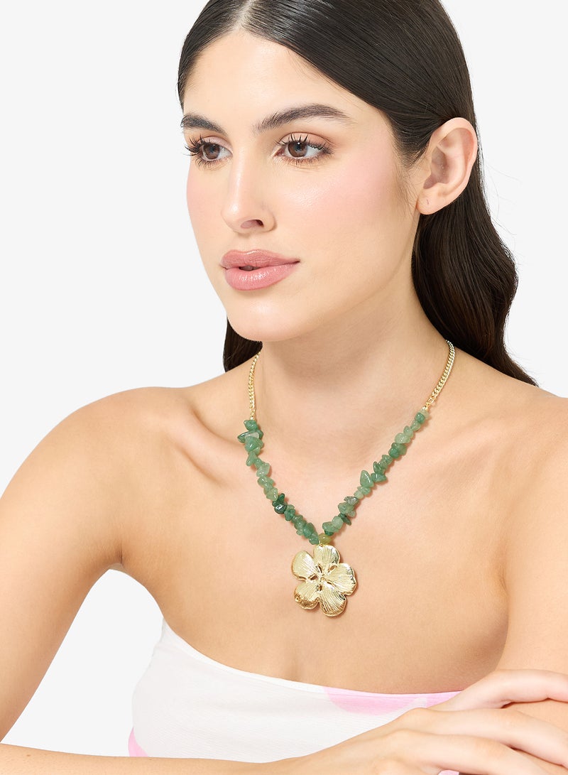جينجر قلادة خرز زهور - Image 4