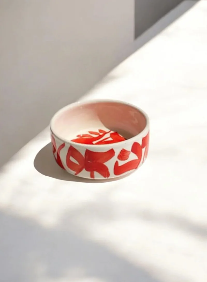 تادارت CALLIGRAPHY BOWL RED 12 CM