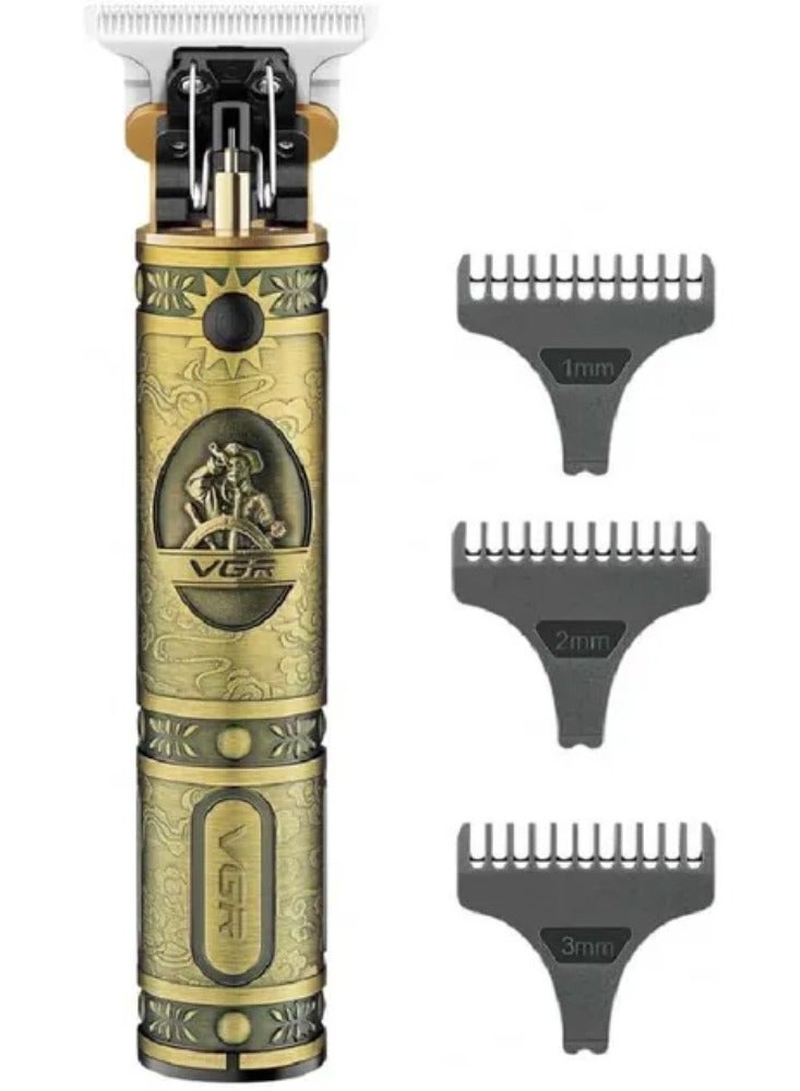 VGR Professional Rechargeable Hair Trimmer V-083 Gold - Image 2