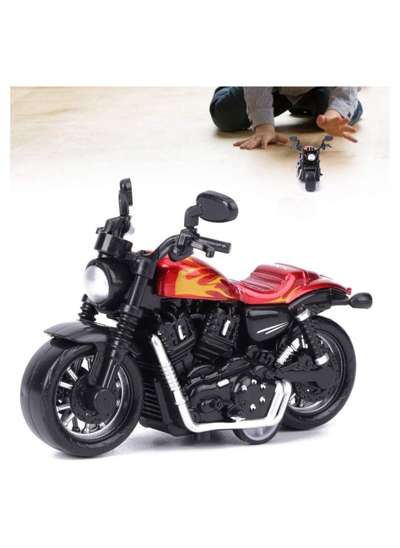 Generic - Alloy Motorbike Toy Highly Simulation Motorbike Model Pull-Back Vehicle Toy for Child Intellectual Toy Gift Set(Red) - Image 1