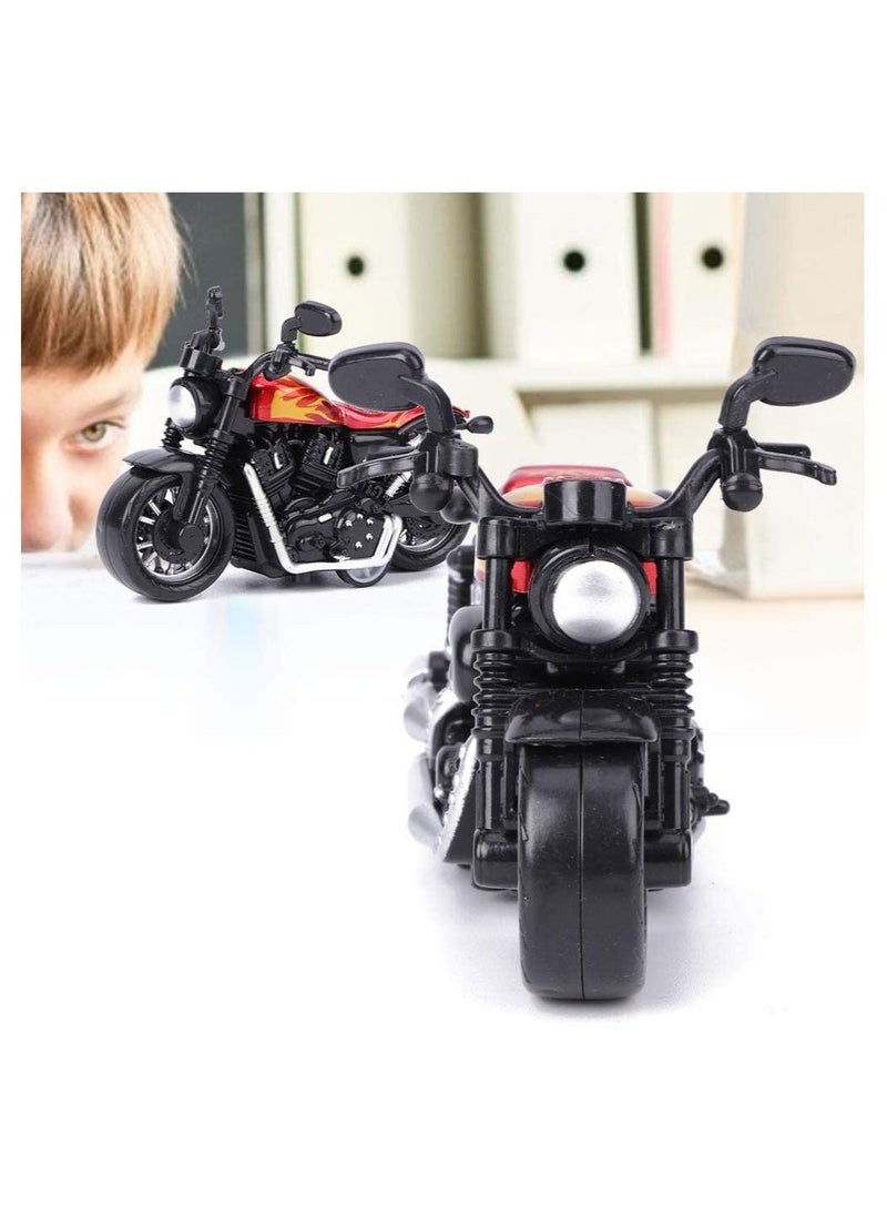 Generic - Alloy Motorbike Toy Highly Simulation Motorbike Model Pull-Back Vehicle Toy for Child Intellectual Toy Gift Set(Red) - Image 1