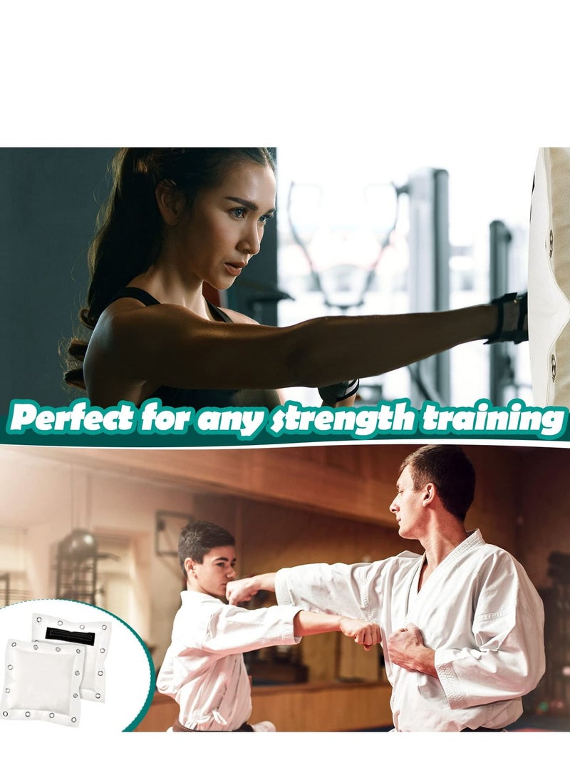Generic 2 Pcs Canvas Wing Chun Kung Fu Boxing Training Punch Bag Wall Punching Bag Traget Striking Bag Kung Fu for Martial Arts Adults Kick Striking Supplies, 15.75 x 15.75 Inch - Image 4