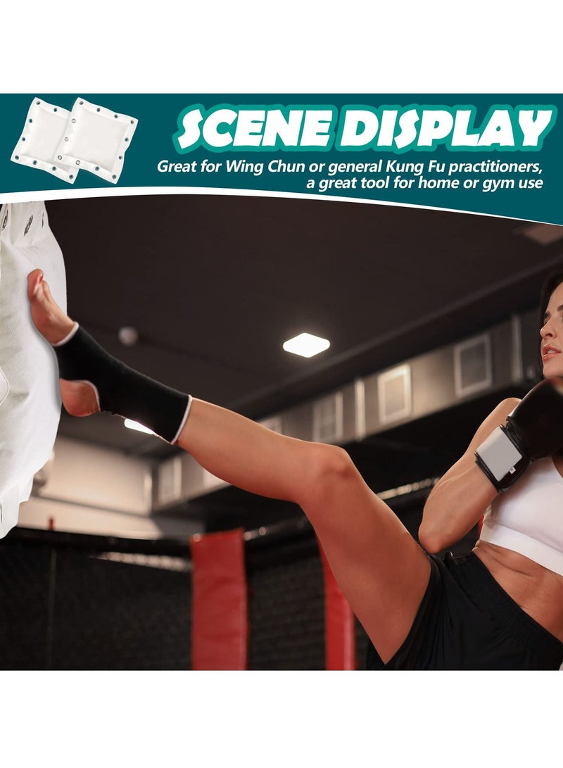 Generic 2 Pcs Canvas Wing Chun Kung Fu Boxing Training Punch Bag Wall Punching Bag Traget Striking Bag Kung Fu for Martial Arts Adults Kick Striking Supplies, 15.75 x 15.75 Inch - Image 2