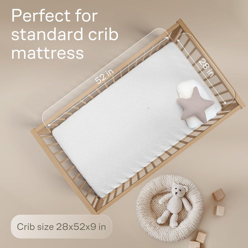 Niagara Sleep Solution Niagara Crib 2 Pack 100 Waterproof Mattress Protector Soft Breathable Crib Mattress Protector with Deep Pocket Mattress Pad for Toddler and Baby 52x28 White  Viscose Made from Bamboo - Image 3