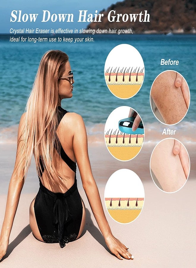 Esselkay Crystal Hair Eraser, Crystal Hair Remover, Portable Magic Hair Remover Magic Stone for Arms Legs Back, Painless Hair Removal for Women Apply to Any Part of The Body - Image 2