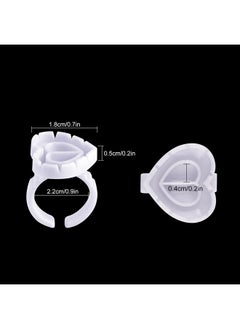 BBC 100Pcs Aycrlic Fiber Smart Lash Glue Rings For Eyelash Extensions & Tatoos (White)  - Image 4