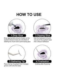 BBC 100Pcs Aycrlic Fiber Smart Lash Glue Rings For Eyelash Extensions & Tatoos (White)  - Image 5