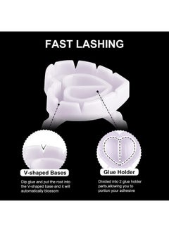 BBC 100Pcs Aycrlic Fiber Smart Lash Glue Rings For Eyelash Extensions & Tatoos (White)  - Image 3