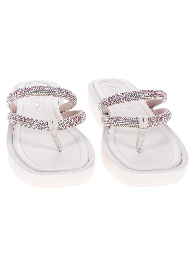 Beira Rio Embellished Flat Sandals - Image 3