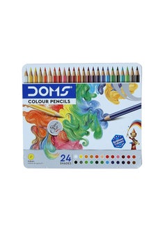 DOMS DOMS Fsc 24 Colour Pencil Flat Tin  - Image 2