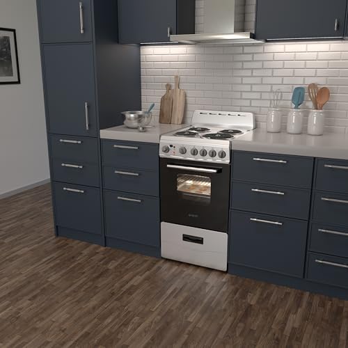 Avanti ERU200P3S Electric Range Oven Compact Design, 2.1-Cu.Ft. Capacity with 4 Coil Burners, Framed Glass Door, Storage Drawer and Broiler with Pan Perfect for Apartments, 20-Inch, Stainless Steel - Image 3