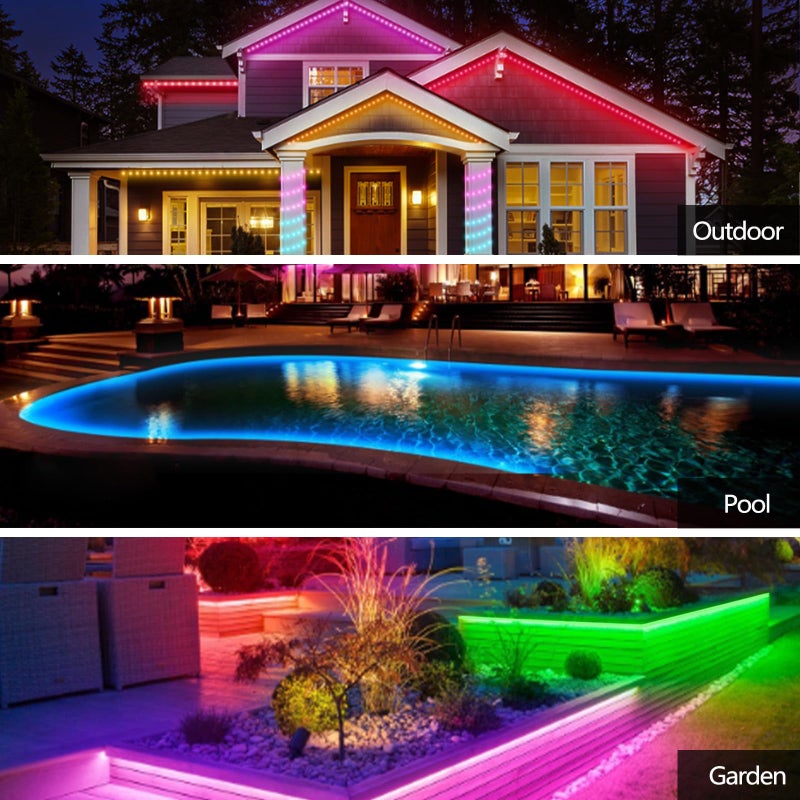 httpsmp 16.4FT LED Strip Lights IP68 Outdoor Waterproof, 5V USB Powered, Music Sync Bluetooth APP/RF Remote Control Lights for Balcony,Deck,Camping,Garden,Bedroom Decor - Image 3