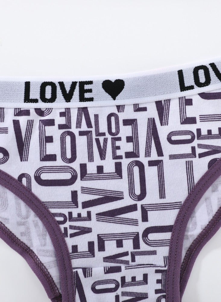 Zeemey Zeemey 6-Piece Cotton Bikini Breathable Panties Low Waist Fashionable Ladies Panties - Image 3