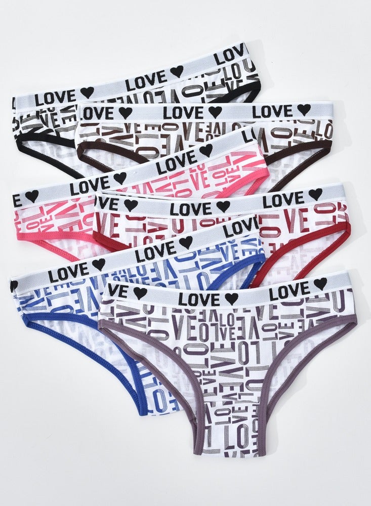 Zeemey Zeemey 6-Piece Cotton Bikini Breathable Panties Low Waist Fashionable Ladies Panties - Image 1
