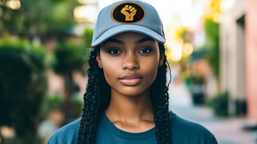 Cute-Patch Juneteenth BLM Black Power Raised Fist Up Embroidered Iron on sew on Patch Badge Afrocentric Afrocentrism Afrocentricity - Image 3