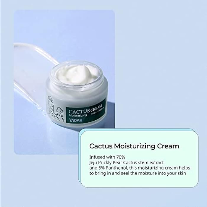 YADAH Cactus Cream 1.69 Fl.Oz. – Facial Hydrating Moisturizer Forming Moisture Barrier for Sensitive Dry Skin - Image 2