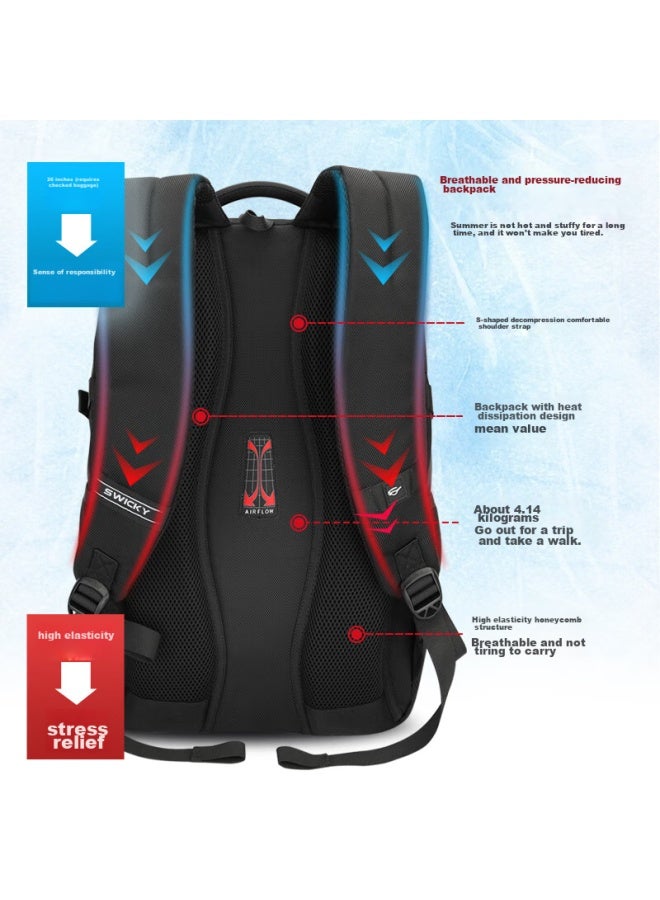 Swicky Backpack For Men, Large Capacity Travel Bag, 15.6-inch Laptop Bag, Business Travel Bag - Image 2