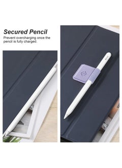 Fintie 4 Pack Pen Loop Holder for Apple Pencil Pro, Apple Pencil (USB-C / 1st / 2nd Generation) and Stylus Pens, Elastic Adhesive Leather Sleeve Attached to Cases, Lilac Purple  - Image 5