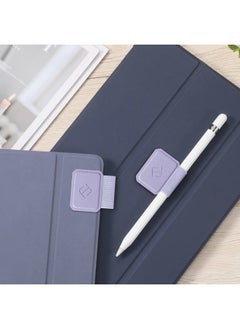 Fintie 4 Pack Pen Loop Holder for Apple Pencil Pro, Apple Pencil (USB-C / 1st / 2nd Generation) and Stylus Pens, Elastic Adhesive Leather Sleeve Attached to Cases, Lilac Purple  - Image 2