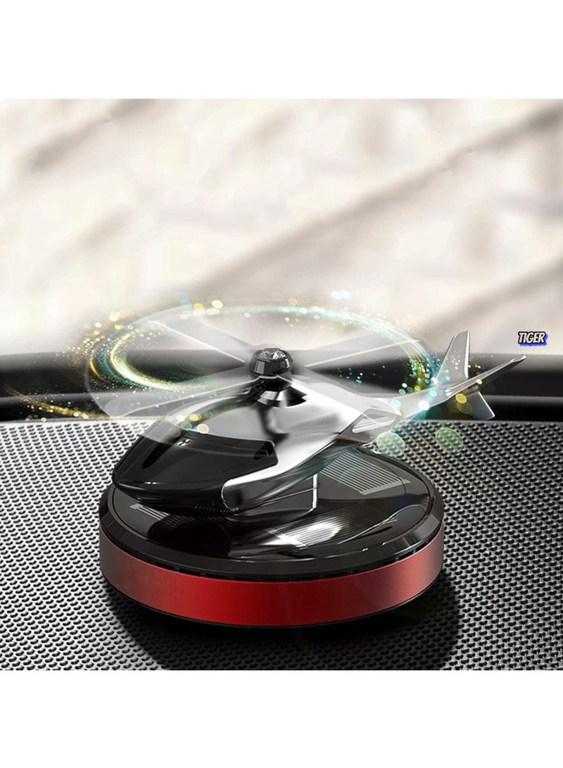 TIGER Helicopter Car Air Freshener – Rotating Solar Car Perfume with Osmanthus & Vanilla Scent – Airplane Design Auto Air Freshener for Car, Home & Office – Unique, Fragrant, and Stylish - Image 1