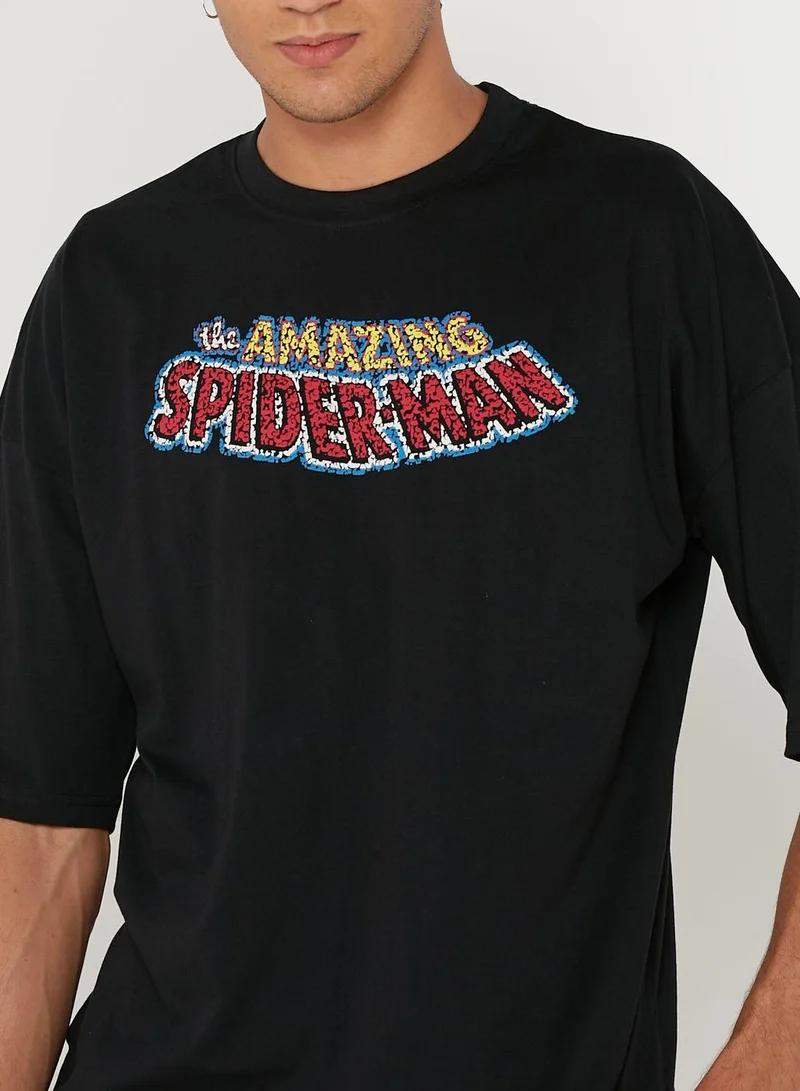 Urban Haul Spider Man Oversized Crew Neck T-Shirt