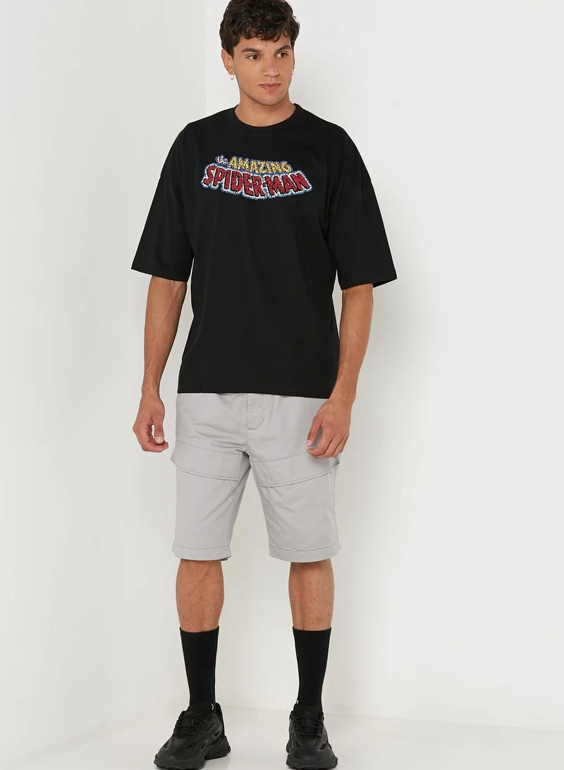 Urban Haul Spider Man Oversized Crew Neck T-Shirt