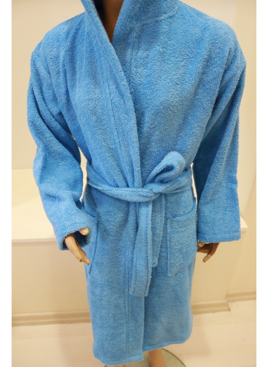 Ender Home - Children's Bathrobe Teenager's Bathrobe Boucle Cotton Hooded Bathrobe - Image 1