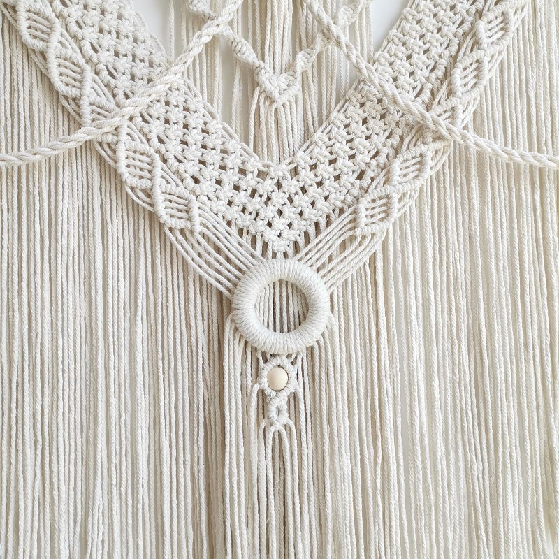 Achart Macrame Wall Hanging Large- Boho Wall Decor- large wall art- Wall Decor Living Room- Macrame Tapestry Boho Decor for Bedroom (Triangle) - Image 4