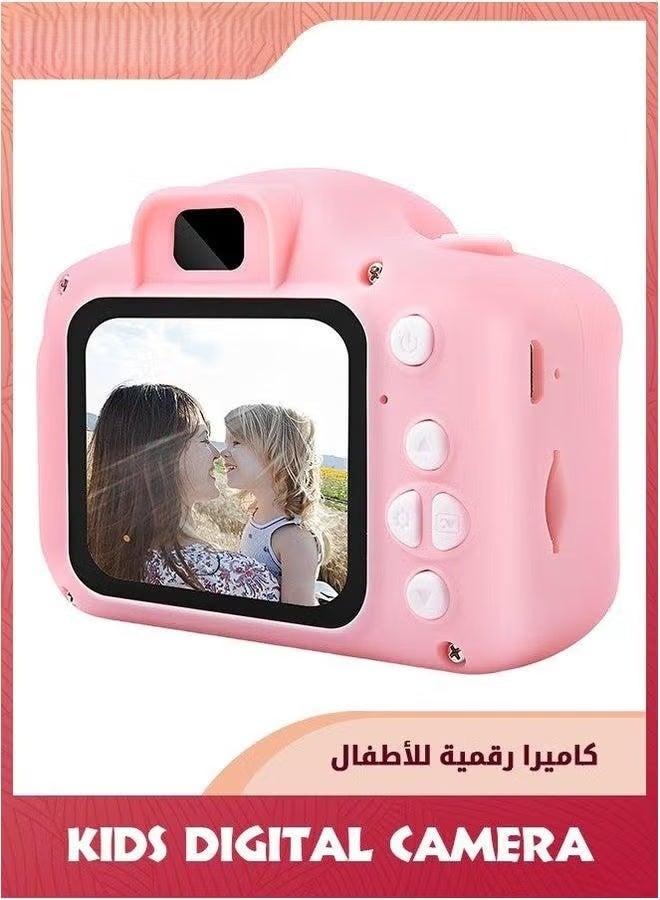 EETU Kids Digital Camera,Mini Rechargeable Children Camera,HD Video Recording,Selfie Camera With 32gb Sd Card,Card Reader,Kids Electronic Toys,Birthday Gifts For Girls Boys 3-12,Pink - Image 2