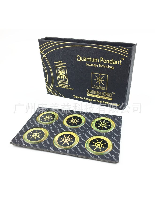 Generic - English Version Sunflower Radiation Patch Circular Radiation Mobile Phone Patch Radiation Energy Shield Quantum Shield-Color:Gold - Image 1