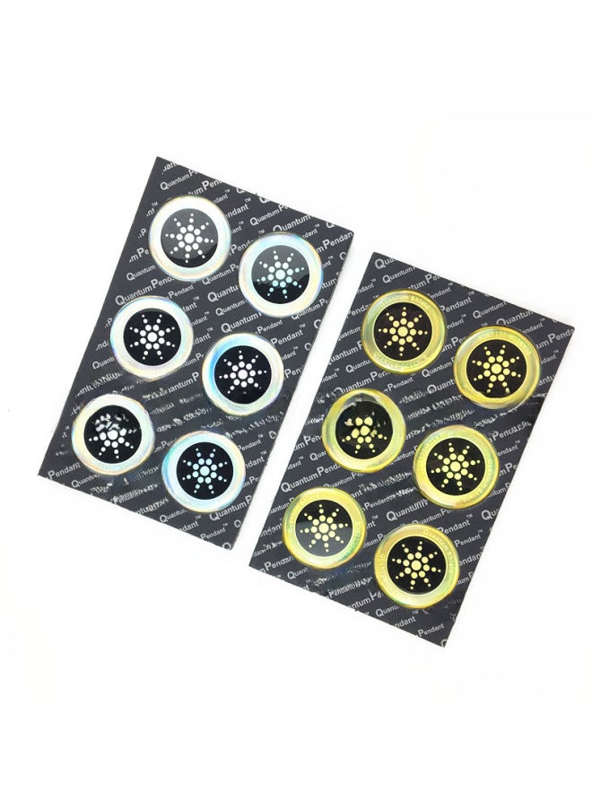 Generic - English Version Sunflower Radiation Patch Circular Radiation Mobile Phone Patch Radiation Energy Shield Quantum Shield-Color:Gold - Image 1
