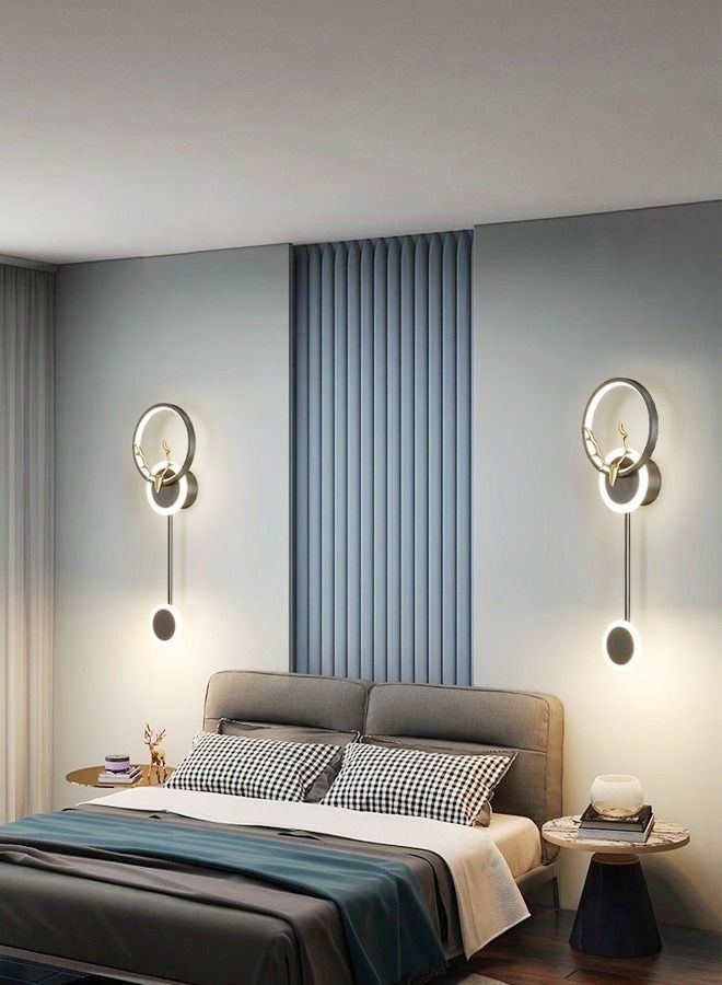 C&C Home Set of 2 Multipurpose Modern Style Indoor LED Droplight Long Tube Pendant Wall Lamp Decorative Wall Lights for Bedroom and Kitchen 20x67 cm - Image 1