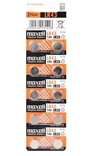 Maxell LR43 Alkaline Battery 1.5V (10 Pack) - Image 5