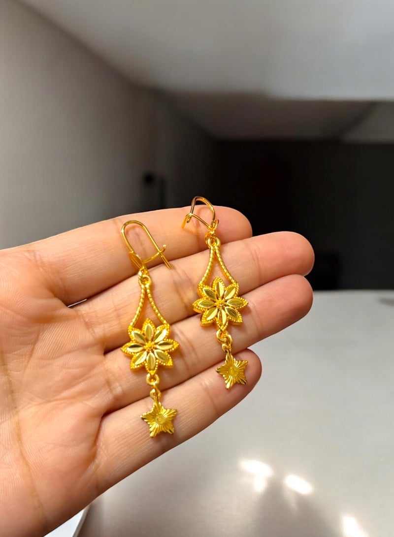 GOLDMAX Elegant 21k Gold Plated Earrings For Women - Image 1