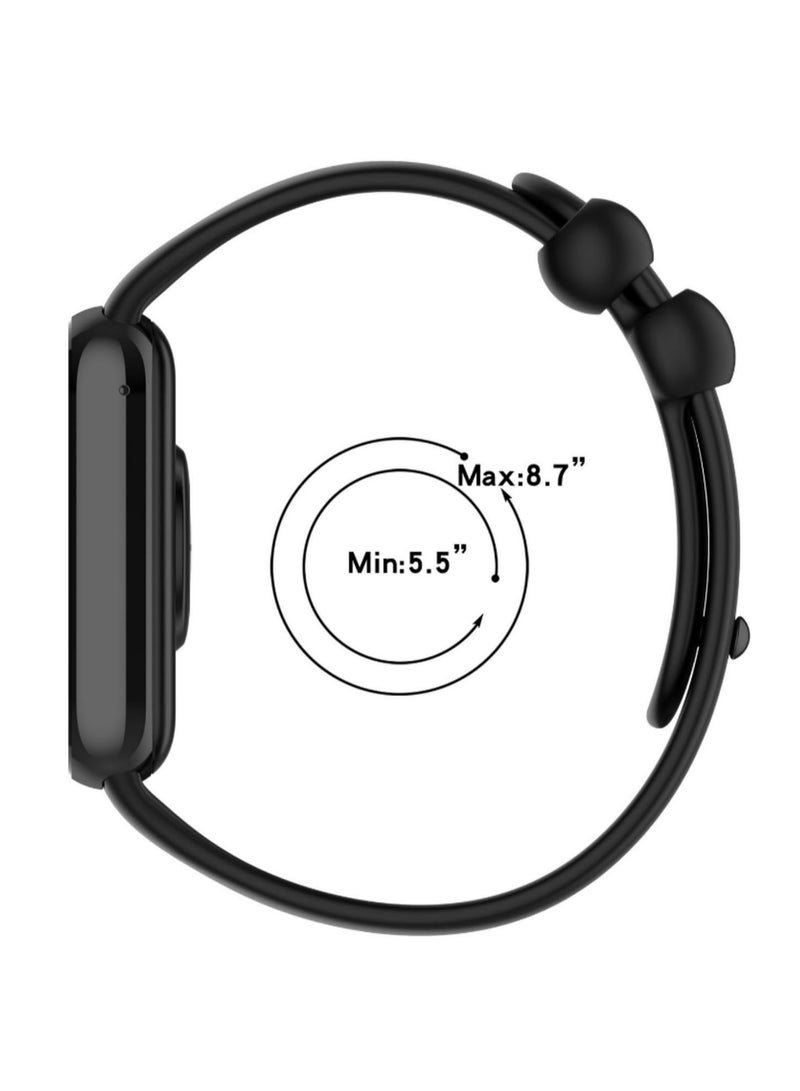 Beauenty 1PCS Silicone Strap for Xiaomi Mi Band 8 Pro Bracelet Soft Comfortable Durable TPU Wristband Replacement Sport Belt Smart Watch Accessories Adjustable Fitness Tracker Band for Men Women - Image 3