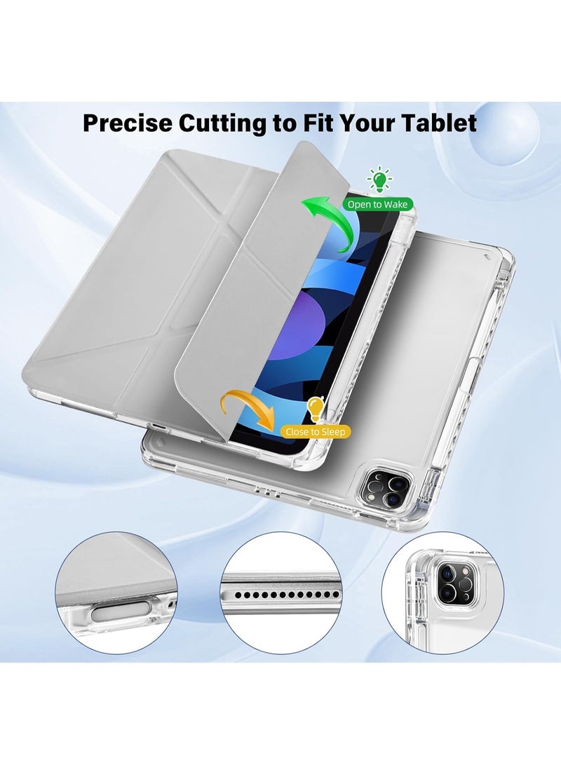 ELTRAZONE iPad Pro 11 Inch Case 2018 2020 2021 2022, 1st 2nd 3rd 4th Gen, Shockproof Clear Back Cover, 5-in-1 Multi-Angle Stand with Built-In Pencil Holder - Image 5